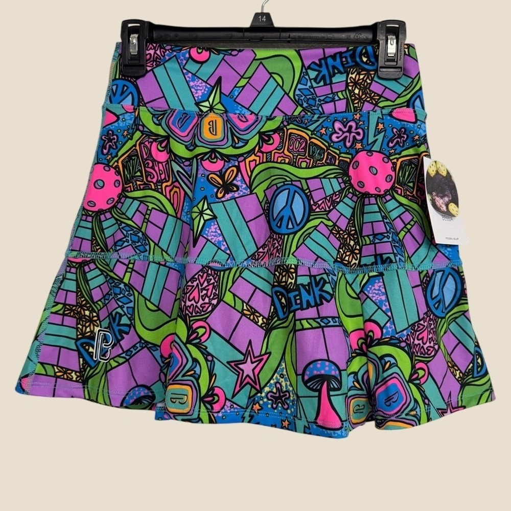 Pickleball Bella New Size Small Groovy Drop Print Skort